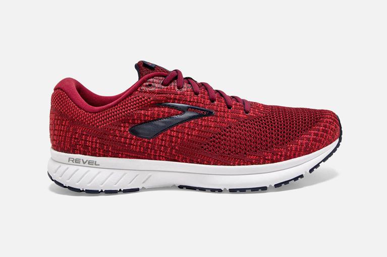 Brooks Men's Revel 3 Road Running Shoes - Red (KXJC18724)